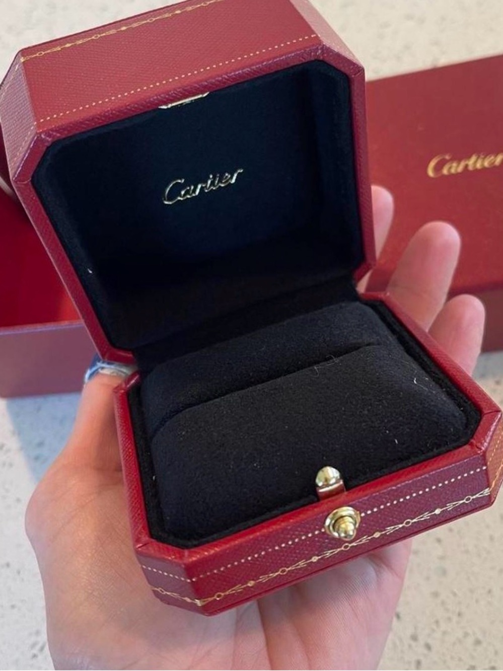Authentic Cartier jewelry/ring box set